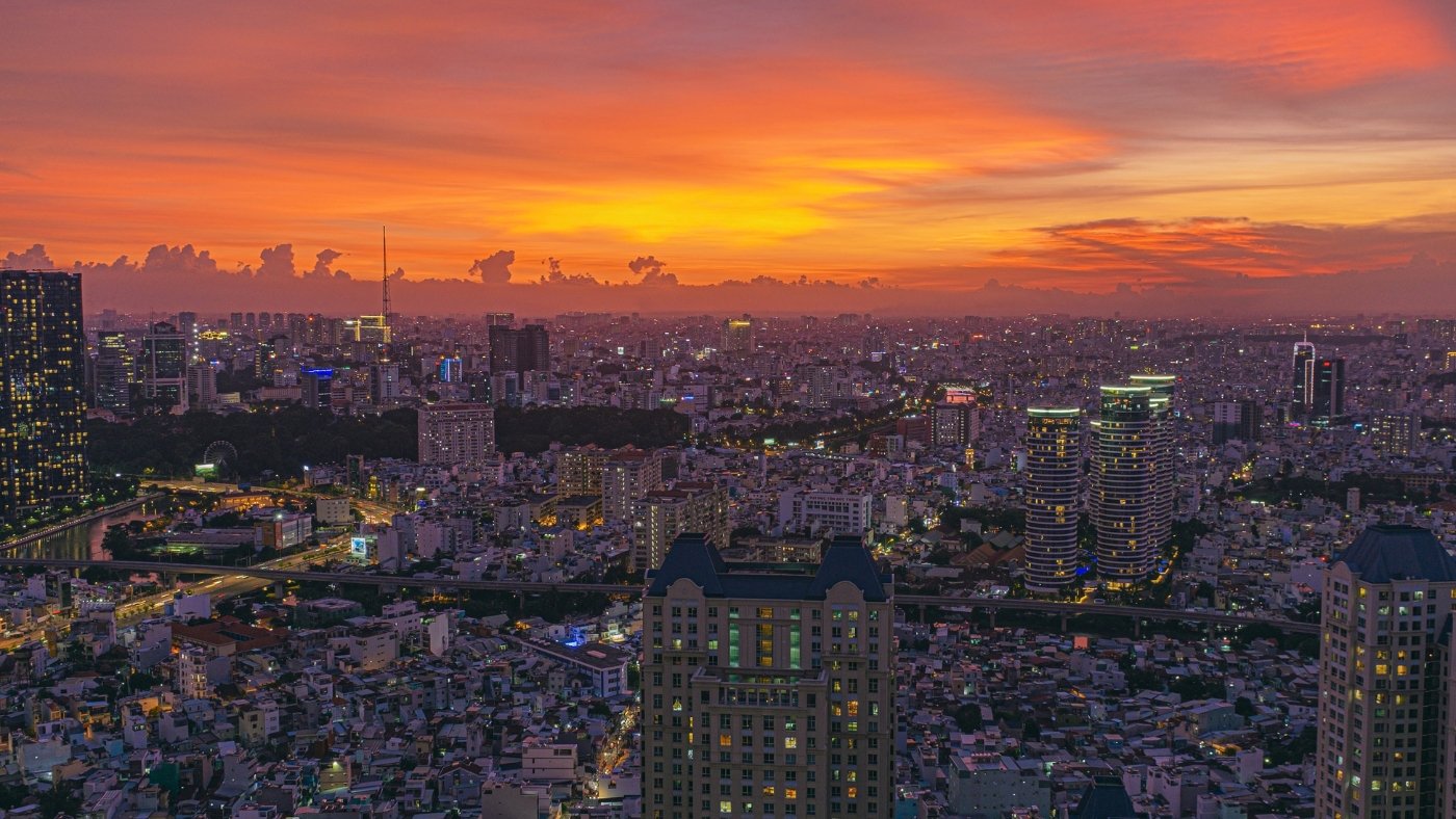 South Vietnam city scene